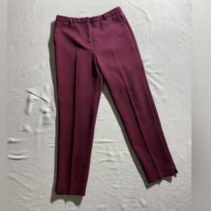 Topshop : Elegant Burgundy Straight Leg Trousers; Size “8”